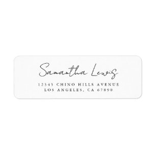 Einfache handschriftliche Skriptname-Rücksendeadre