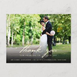 Einfache Handwrite Script Klasse Hochzeit Vielen D Postkarte