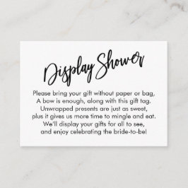 Einfache Handwriting-Display-Brautparty-Geschenkka Begleitkarte
