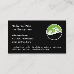 Einfache Handyman Business Contact Cards Visitenkarte