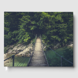 Einfache Hängebrücke über den Fluss Idrijca, Slove Gästebuch