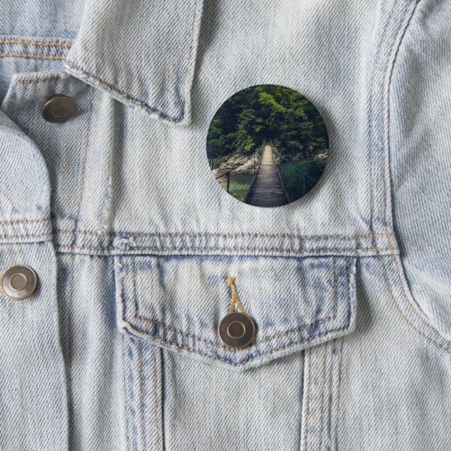 Einfache Hängebrücke über den Fluss Idrijca, Slowe Button (Beispiel)