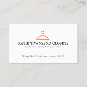 Einfache Hanger Logo für Kleidung Biz, trockene Re Visitenkarte