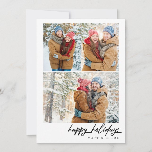 Einfache Happy Holidays Weihnachten Weihnachten Mu (Vorderseite)