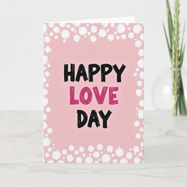 Einfache Happy Love Day Karte (Vorderseite)