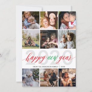 Einfache Happy New Year FotoCollage Feiertagskarte