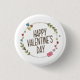 Einfache Happy Valentine's Day Wreath| Button