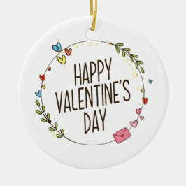 Einfache Happy Valentine's Day Wreath | Ornament