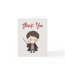 Einfache Harry-Potter-Baby-Shower-Dankeskarten