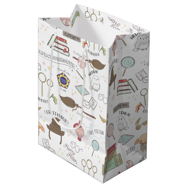 Einfache Harry Potter Kinderdusche Mittlere Geschenktüte (Vorderseite Schrägansicht)