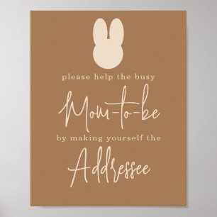 Einfache Hase-Mama-zu-Adressatin Poster