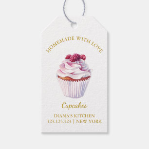 Einfache, hausgemachte Cupcake Dessert Hang Tag Geschenkanhänger