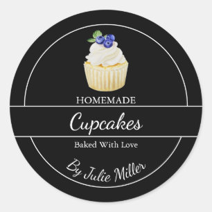 Einfache, hausgemachte Cupcakes Runder Aufkleber