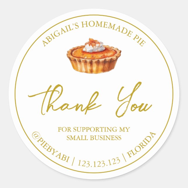 Einfache hausgemachte Kuchen-Kuchen Dankeschön Lab Runder Aufkleber (Vorderseite)