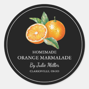 Einfache, hausgemachte Orangenmarmalade Runder Aufkleber