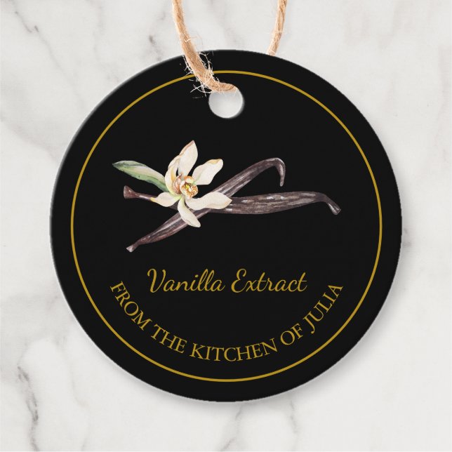Einfache, hausgemachte Vanilla Extrahieren Hang Ta Geschenkanhänger (Vorderseite)