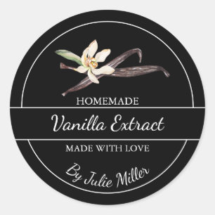Einfache, hausgemachte Vanilla Extrahierung Runder Aufkleber