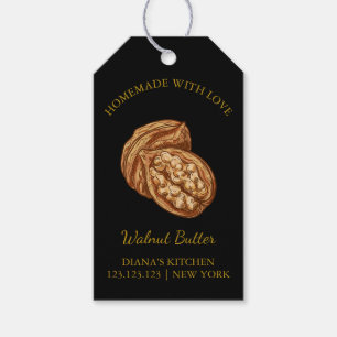 Einfache, hausgemachte Walnut Butter Hang Tag l Bl Geschenkanhänger