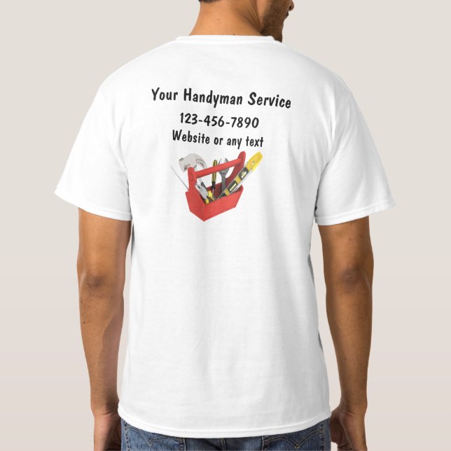 Einfache Heimwerker-Arbeits-T-Shirts T-Shirt (Rückseite)