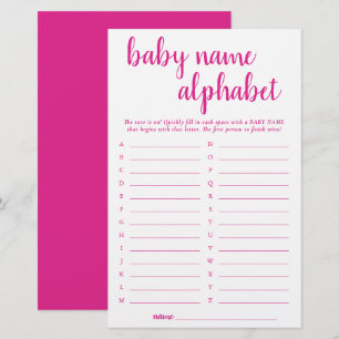 Einfache, heiß rosa Alphabet-Bezeichnung Magenta