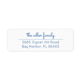 Einfache Helle Blue Rücksendeadresse