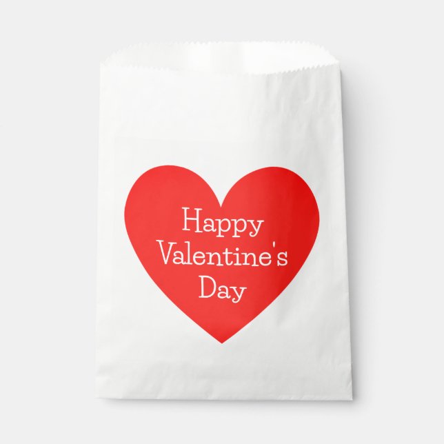 Einfache, helle Botschaft des Roten Herzens Valent Geschenktütchen (Vorderseite)