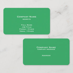 Einfache helle grüne Visitenkarte