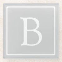 Einfache hellgraue Monogramm