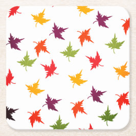 Einfache Herbstfarben Blätter Herbstleaf Rechteckiger Pappuntersetzer