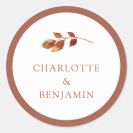 Einfache Herbstklemme Runder Aufkleber