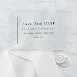 Einfache herkömmliche Minimale Hochzeit speichern  Acryleinladungen<br><div class="desc">Dieses einfache, traditionelle Minimal Wedding Save the Date Acrylic Invitations Design ist eine zeitlose Verschmelzung von klassischem Charme und zeitgenössischer Einfachheit. Dieses Design mit minimalistischem Stil zeichnet sich durch klare Linien, neutrale Farbtöne und eine ausgeklügelte schwarze Typografie aus, die jedes Detail durch raffinierte Einfachheit auszeichnet. Ob Sie eine traditionelle Zeremonie...</div>