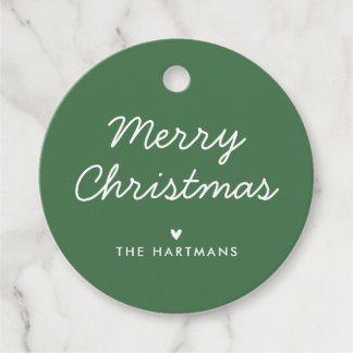 Einfache Herz individuell farbige Weihnachtsgesche Geschenkanhänger