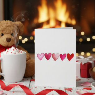 Einfache Herzen Handgezeichnet Minimalistisch Vale Karte