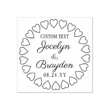 Einfache Herzen Hochzeit Danke oder Save the Date