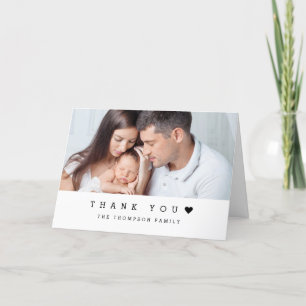 Einfache Herzklopfen Foto Dusche Dankeskarte