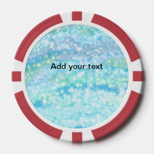 Einfache Himmelblau glitt funkelnde Sterne fügen I Pokerchips