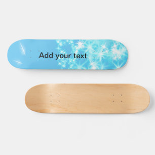 Einfache Himmelblau glitt funkelnde Sterne fügen I Skateboard