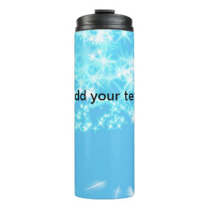 Einfache Himmelblau glitt funkelnde Sterne fügen I Thermosbecher
