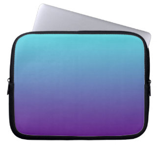 Einfache Hintergrundfarbe Türkis Blau Lila Laptopschutzhülle