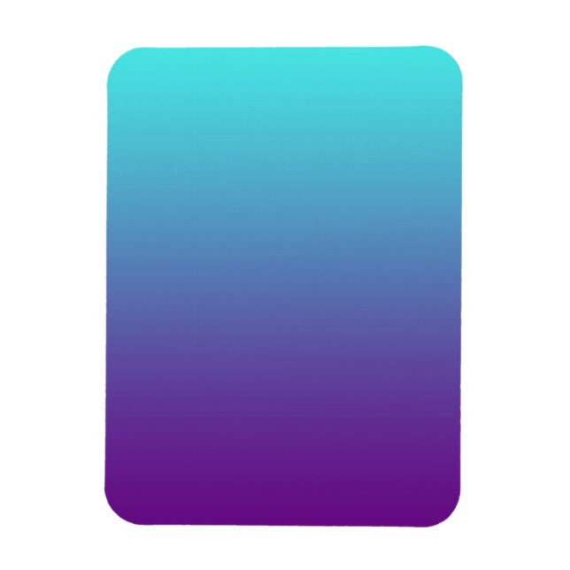 Einfache Hintergrundfarbe Türkis Blau Lila Magnet (Vertikal)