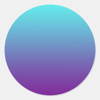 Einfache Hintergrundfarbe Türkis Blau Lila Runder Aufkleber