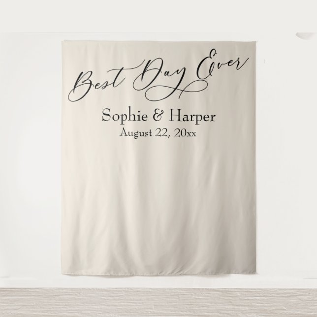 Einfache Hintergrundinformationen zum Best Day-Cre Wandteppich (Vorderseite)