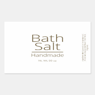 Einfache, hoch entwickelte Bath Salt Business Hobb Rechteckiger Aufkleber