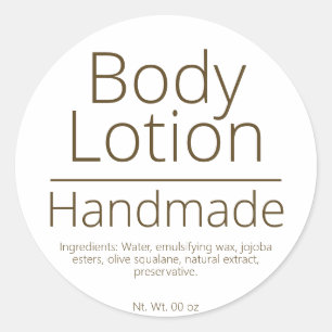 Einfache, hoch entwickelte Body Lotion Business Ho Runder Aufkleber