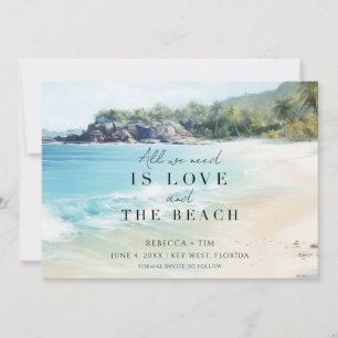 Einfache Hochzeit am Strand Save The Date