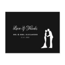Einfache Hochzeit Danke Schwarz-weißes Brautbad