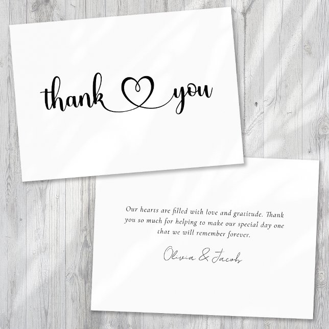 Einfache Hochzeit Dankeschön Karte (Von Creator hochgeladen)