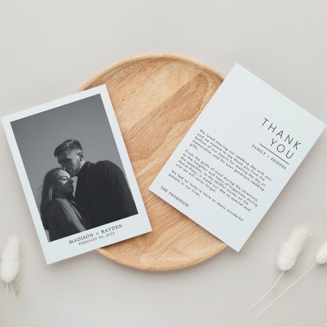 Einfache Hochzeit Dankeschön Karte mit Foto (Von Creator hochgeladen)