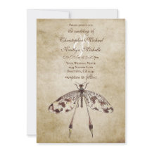 Einfache Hochzeit der Vintagen Libelle