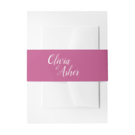 Einfache Hochzeit der Wasserfarbe Amaranth Thistle Einladungsbanderole
